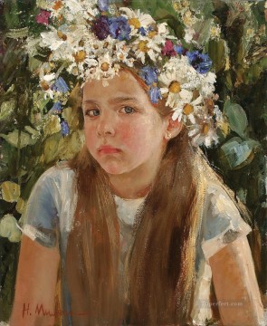 Pretty Little Girl NM Tajikistan 12 Impressionist Oil Paintings